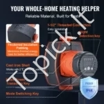 Didelio Efektyvumo Cirkuliacinis Siurblys 60W, 67 L/min, Maks. Kėlimas 8 m, 1-1/2 colio Jungtis, A Energetinė Klasė - Image 5