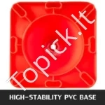 Didelis 20 vnt. PVC Eismo Kūgių Rinkinys, Oranžiniai, 45.7 cm Aukščio, Su Atšvaitu, 28 x 28 cm - Image 4