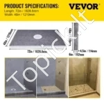 Didelis Dušo Hidroizoliacijos Rinkinys su Centrine Anga 122 cm x 183 cm - Image 6