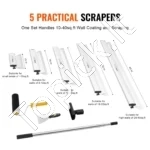 Didelis Glaistyklių Rinkinys (5 vnt.): 25 cm, 40 cm, 61 cm, 81 cm, 102 cm, Nerūdijantis Plienas - Image 2