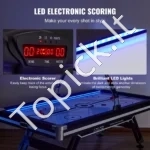 Didelis LED Oro Ritulio Stalas (Air Hockey) 226 cm, Su Plieninėmis Kojomis, Elektroninis Skaičiavimas, MDF/PVC - Image 5