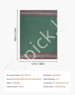 Didelis Vilnonis Pledas Stovyklavimui ir Iškyloms, 162 x 223 cm, 80% Vilna, Pilkai Ruda Spalva - Image 7