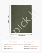 Didelis Vilnonis Pledas Stovyklavimui/Žygiams, 162 x 223 cm, 80% Vilnos Mišinys, Žalias - Image 5