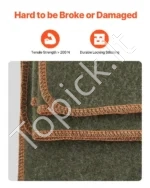 Didelis Vilnonis Pledas Stovyklavimui/Žygiams, 162 x 223 cm, 80% Vilnos Mišinys, Žalias - Image 3