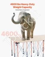 Didelis sulankstomas darbo stalo rėmas 2467×1266×865 mm, 2724 kg galia, platus, metalinis, su krepšiu - Image 2