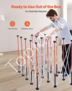 Sulankstomas darbo stalo rėmas 2464×1264×733 mm, 2724 kg galia, metalas, su krepšiu - Image 6