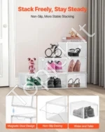 Didelių Batų Dėžių Rinkinys 6 Vnt. Skaidrus, 34x25x18.4 cm (Viena Dėžė) - Image 3