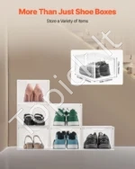 Didelių Batų Dėžių Rinkinys 6 Vnt. Skaidrus, 34x25x18.4 cm (Viena Dėžė) - Image 4