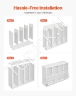 Dokumentų Rūšiuoklė/spintelė su 36 Reguliuojamais Skyriais – 99,7 x 30,5 x 68 cm, Balta Spalva, Medžio Plokštė - Image 6