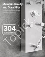 Dušo Panelė,5 Funkcijos, 134,5 x 20 cm - Image 6