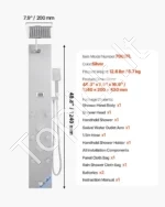 Dušo Panelė,5 Funkcijos, 134,5 x 20 cm - Image 7