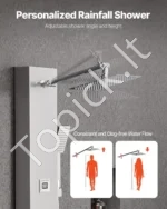 Dušo Panelė,5 Funkcijos, 134,5 x 20 cm - Image 4