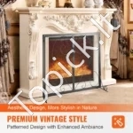 Dvidalė Židinio Apsauga nuo Žiežirbų su Durelėmis, Geležinė, Plotis 802 mm - Image 2