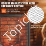 Dvidalė Židinio Apsauga nuo Žiežirbų su Durelėmis, Geležinė, Plotis 802 mm - Image 3