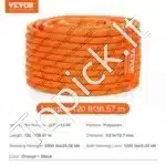 Dvigubai Pinta Poliesterio Virvė Arboristams 12,7 mm x 36,6 m – 35,58 kN Trūkimo Jėga - Image 2