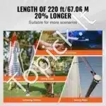 Dvigubai Pinta Poliesterio Virvė Arboristams 12,7 mm x 67 m – 35,58 kN Trūkimo Jėga - Image 3