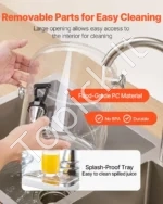 Dvigubas Nerūdijančio Plieno Gėrimų Dozatorius / Sulčių Talpykla 2x8 L su Kraneliais 558x348x560 mm, Sidabrinė - Image 6