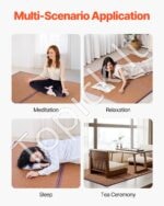 Dvivietis Sulankstomas Japoniškas Tatamio Čiužinys/Gultas Iš Natūralaus Ratano. 203 x 140 x 1.3 cm, Natūrali Spalva - Image 7