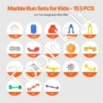 Edukacinis Marmuro Labirintas su Motorizuotu Keltuvu, 153 Dalys - Image 4