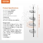 Elegantiška Juoda Dušo Lentyna Kampinė 4 Skyriai, Aukštis Nuo 142 cm Iki 290 cm - Image 6