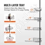Elegantiška Juoda Dušo Lentyna Kampinė 4 Skyriai, Aukštis Nuo 142 cm Iki 290 cm - Image 3