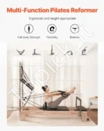 Elegantiškas Pilates Reformeris iš Guminio Medžio (Rubber Wood), Didelis Matmenys 240 x 73,5 x 199 cm, iki 181,44 kg - Image 6