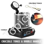 Elektrinė Lydymo Krosnis 3 kg (1700 W) su Grafito Tigliu – 1100 °C, Juvelyrinė - Image 6