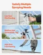 Elektrinis Beoris Dažymo Purkštuvas 650W, 3000 PSI, Su Stovu, 1.17 L/min Srautas - Image 4