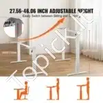 Elektrinis Stalo Rėmas, Baltas, 80 kg, Vieno Variklio, Aukštis 70–117 cm, Plotis 95–158 cm - Image 3