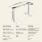 Elektrinis Stalo Rėmas (Baltas), Reguliuojamo Aukščio 70-117 cm ir Pločio 110-178 cm, Dviejų Variklių - Image 6