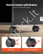 Erdvi Mobili Spintelė su 2 Stalčiais ir Atviromis Lentynomis – 100 x 40 x 66 cm - Image 6