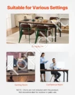 Erdvus Rektangularis Valgomojo Stalas 180×80 cm, Rudas Medinis, Kaimiško Stiliaus, Tinka 6–8 Asmenims, Išlaiko 136,1 kg  - Image 6