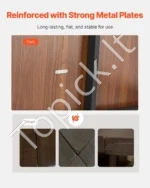 Erdvus Rektangularis Valgomojo Stalas 180×80 cm, Rudas Medinis, Kaimiško Stiliaus, Tinka 6–8 Asmenims, Išlaiko 136,1 kg  - Image 5