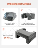 Ergonomiška Skaitymo Pagalvė, 61 x 53.3 x 29 cm, Pilka - Image 2