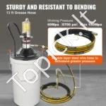 Galinga Nešiojama Pneumatinė Tepimo Pompa 0.6–0.8 MPa, Aliuminis, 690 x 320 x 320 mm - Image 3