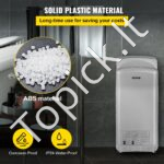 Galingas Airblade Stiliaus Rankų Džiovintuvas 2000W, Sidabro Spalvos, HEPA Filtras, Dvigubas Oro Srautas - Image 4