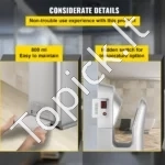 Galingas Airblade Stiliaus Rankų Džiovintuvas 2000W, Sidabro Spalvos, HEPA Filtras, Dvigubas Oro Srautas - Image 6