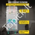 Galingas Airblade Stiliaus Rankų Džiovintuvas 2000W, Sidabro Spalvos, HEPA Filtras, Dvigubas Oro Srautas - Image 3