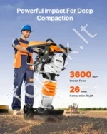 Galingas Benzininis Vibracinis Grunto Tankintuvas 6,5 AG, 196 cc, Sutankinimo Jėga 1632 kg - Image 2