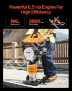 Galingas Benzininis Vibracinis Grunto Tankintuvas 6,5 AG, 196 cc, Sutankinimo Jėga 1632 kg - Image 4