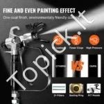 Galingas Beoris Dažymo Purkštuvas su Ratukais 750W / 3000 PSI, Maks. 1.2 L/min - Image 3