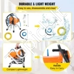 Galingas Bešepetėlinis Beoris Dažymo Purkštuvas Su Ratukais, 2000 W, 3000 PSI, 2,0 L/min - Image 5