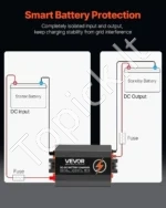 Galingas DC-DC Akumuliatoriaus Įkroviklis 12V 60A (750 W), Ličio/AGM/GEL - Image 3