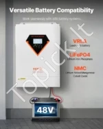 Galingas Hibridinis Saulės Inverteris 6KW / 6000W, Gryna Sinusinė Banga, 48V / 230V - Image 4