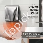 Galingas Komercinis Rankų Džiovintuvas 1300W, HEPA Filtras (99,97%), Džiovinimas Per 7-10 s - Image 3