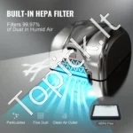 Galingas Komercinis Rankų Džiovintuvas 1300W, HEPA Filtras (99,97%), Džiovinimas Per 7-10 s - Image 4