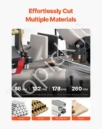 Galingas Metalo Juostinis Pjūklas 1,1kW, Pjovimas 170×210mm, 4 Greičiai, 0−45∘ Kampinis, Horizontalus/Vertikalus - Image 3