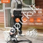 Galingas Nešiojamas Beoris Dažymo Purkštuvas 950W / 3000 PSI, Maks. 2.0 L/min, Su 15 m Žarna - Image 2