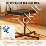 Galingas Šilkografijos Džiovintuvas 3600 W, XL Formato 47 x 63,5 cm, 0-400 ℃ Temp - Image 2