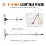 Glaistyklės Laikiklio Rinkinys: Aliuminis Laikiklis + Teleskopinis Nerūdijančio Plieno Kotas (86 cm – 207 cm) - Image 4